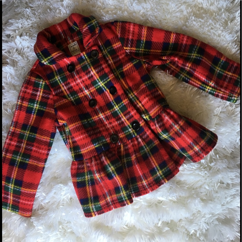 Girls Plaid Coat